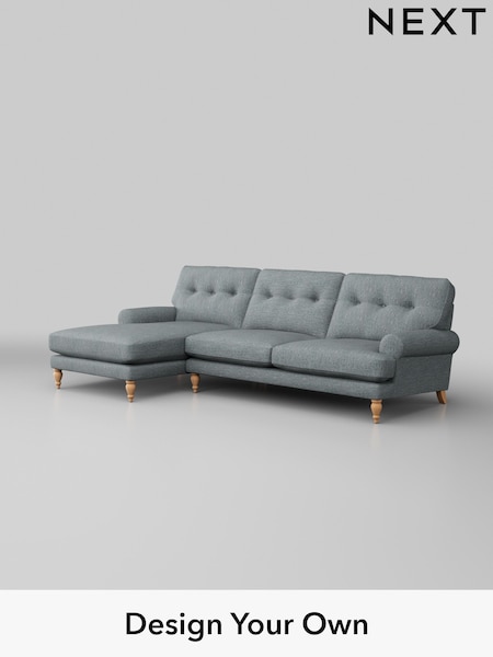 Chunky Weave/Mid Blue Erin Buttoned Back Deep Sit (H34660) | £1,975