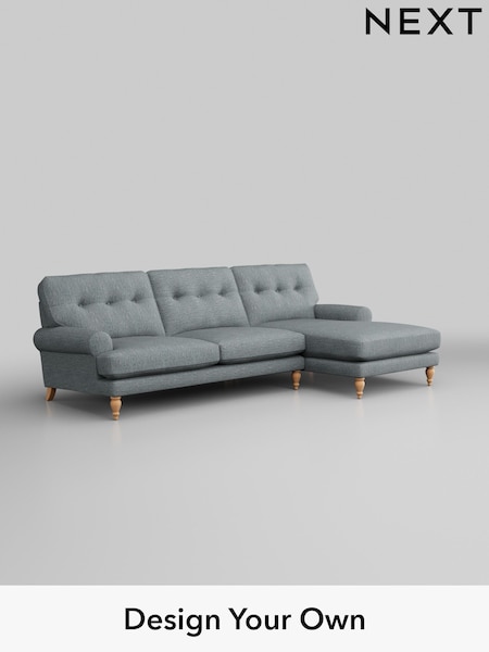 Chunky Weave/Mid Blue Erin Buttoned Back Deep Sit (H34660) | £1,975