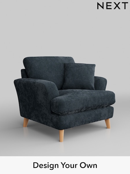 Distressed Velour/Midnight Blue Conway Relaxed Sit (H34662) | £875