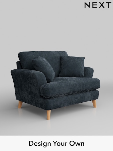 Distressed Velour/Midnight Blue Conway Relaxed Sit (H34662) | £975