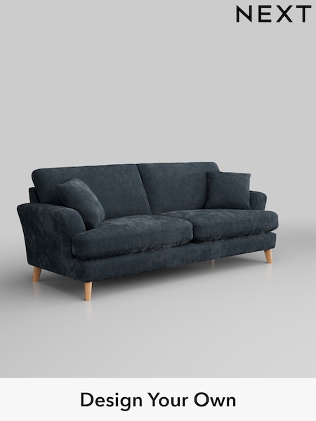 Distressed Velour/Midnight Blue Conway Relaxed Sit (H34662) | £1,450