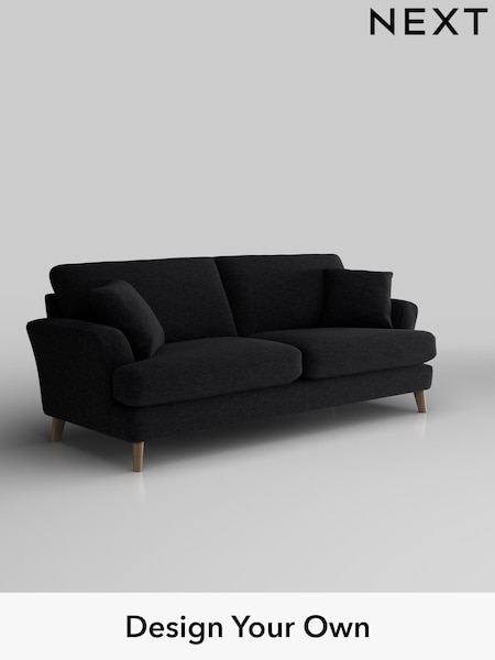 Fine Chenille Easy Clean/Black Conway Relaxed Sit (H34663) | £1,450