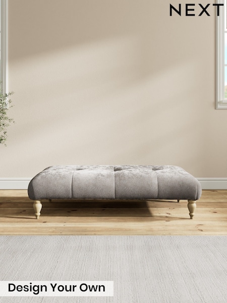 Distressed Velour/French Grey - Erin Buttoned Back Deep Relaxed Sit