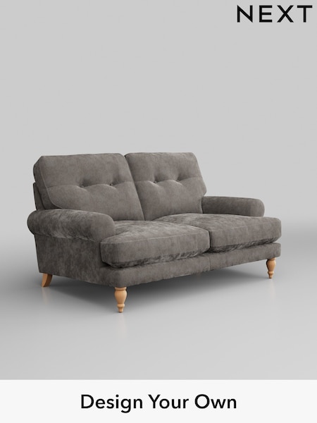 Distressed Velour/French Grey Erin Buttoned Back Deep Relaxed Sit (H34666) | £1,225