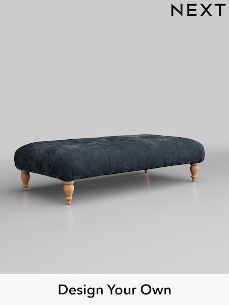 Distressed Velour/Midnight Blue Erin Buttoned Back Deep Relaxed Sit (H34667) | £499