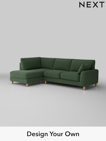 Fine Chenille Easy Clean/Mid Khaki Green Campbell (H34673) | £1,875