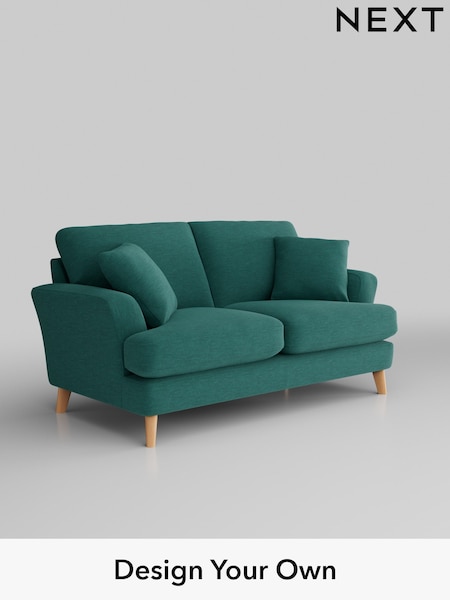 Fine Chenille Easy Clean/Dark Juniper Green Conway Relaxed Sit (H34675) | £1,250