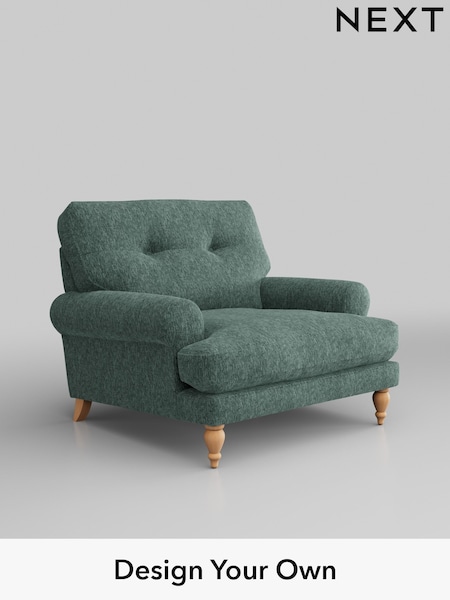 Cotswold Chenille/Mid Slate Teal Green Erin Buttoned Back Deep Sit (H34680) | £875