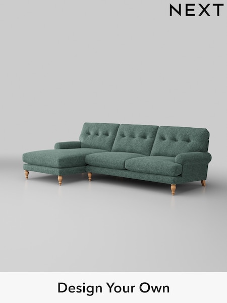 Cotswold Chenille/Mid Slate Teal Green Erin Buttoned Back Deep Sit (H34680) | £1,975
