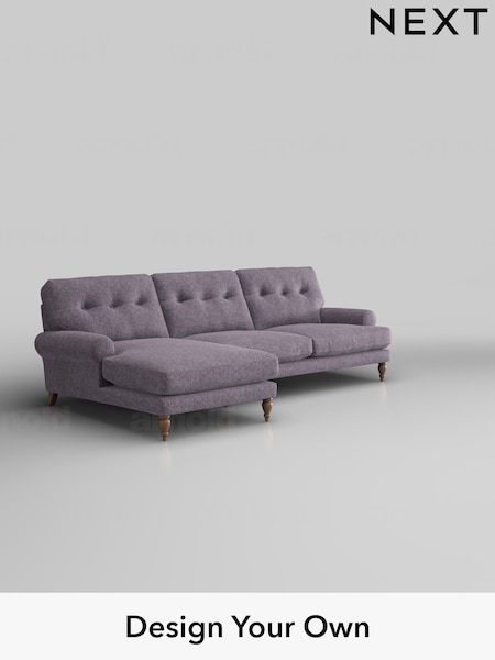 Cotswold Chenille/Light Lilac Purple Erin Buttoned Back Deep Sit (H34681) | £1,975