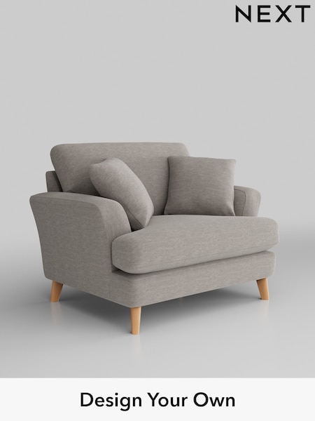 Fine Chenille Easy Clean/Light Steel Grey Conway Relaxed Sit (H34683) | £975