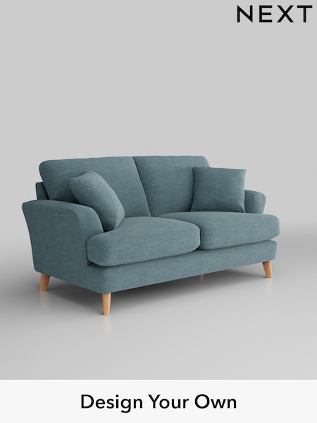 Fine Chenille Easy Clean/Mid Blue Conway Relaxed Sit (H34686) | £1,250