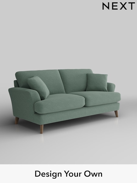 Fine Chenille Easy Clean/Light Forest Green Conway Relaxed Sit (H34687) | £1,350