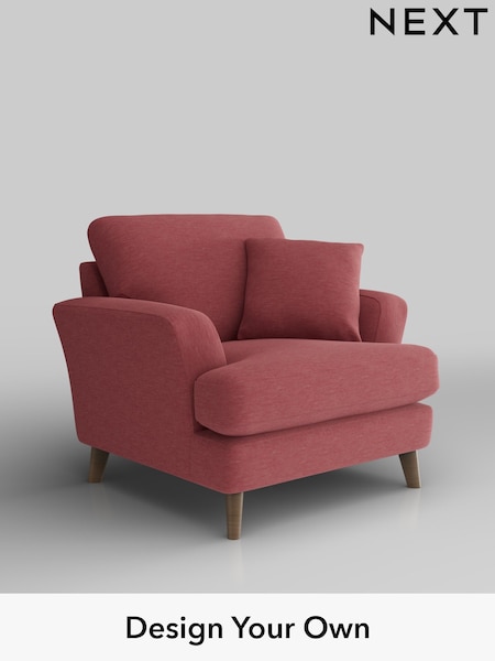 Fine Chenille Easy Clean/Mid Pink Conway Relaxed Sit (H34688) | £875
