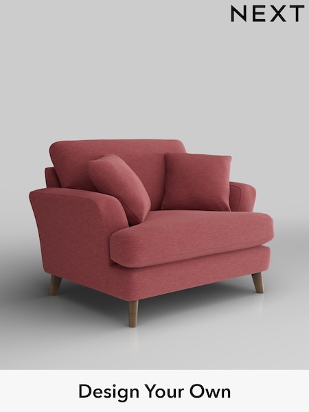 Fine Chenille Easy Clean/Mid Pink Conway Relaxed Sit (H34688) | £975