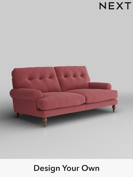 Fine Chenille Easy Clean/Mid Pink Erin Buttoned Back Deep Relaxed Sit (H34690) | £1,325