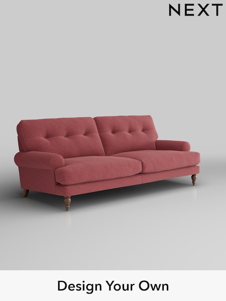 Fine Chenille Easy Clean/Mid Pink Erin Buttoned Back Deep Relaxed Sit (H34690) | £1,425