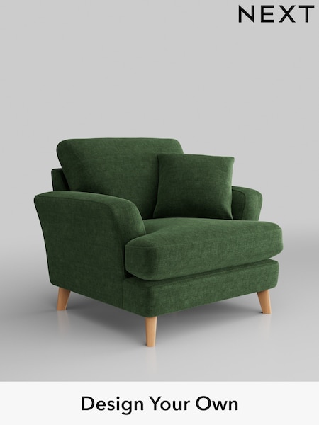 Luxe Chenille/Dark Green Conway Relaxed Sit (H34698) | £975