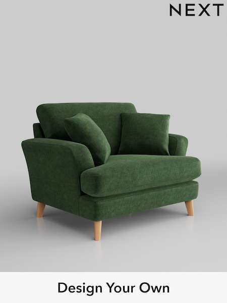 Luxe Chenille/Dark Green Conway Relaxed Sit (H34698) | £1,075