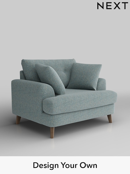 Chunky Marl/Mid Blue Parker Buttoned Back (H34758) | £1,025