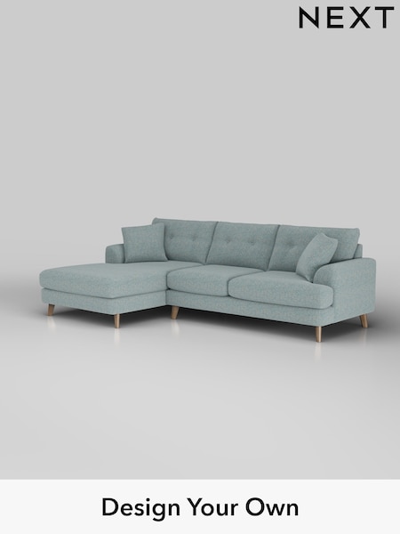 Chunky Marl/Mid Blue Parker Buttoned Back (H34758) | £2,350