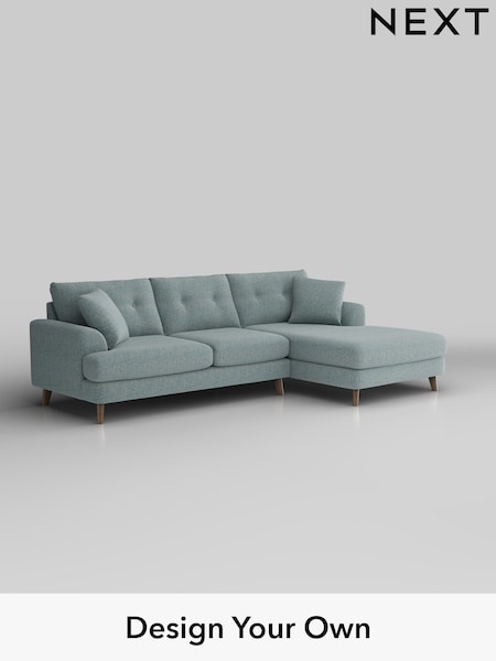 Chunky Marl/Mid Blue Parker Buttoned Back (H34758) | £2,350