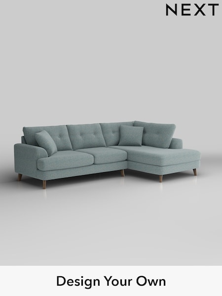 Chunky Marl/Mid Blue Parker Buttoned Back (H34758) | £2,325