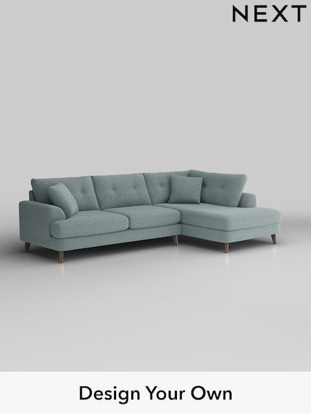 Chunky Marl/Mid Blue Parker Buttoned Back (H34758) | £2,425