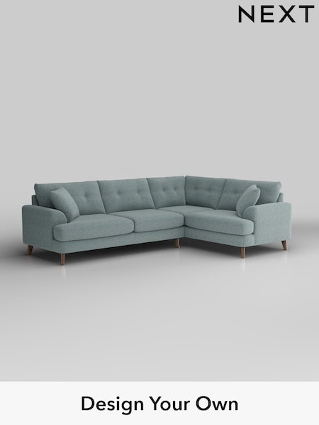 Chunky Marl/Mid Blue Parker Buttoned Back (H34758) | £2,475