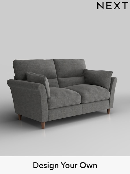 Chunky Texture/Dark Grey Hartley Highback Relaxed Sit (H34801) | £1,225