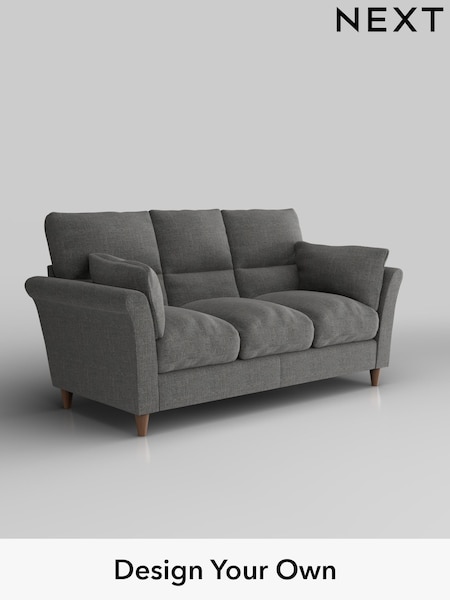 Chunky Texture/Dark Grey Hartley Highback Relaxed Sit (H34801) | £1,325