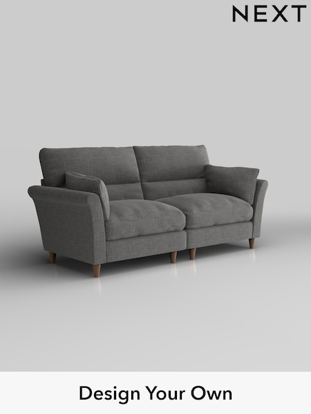 Chunky Texture/Dark Grey Hartley Highback Relaxed Sit (H34801) | £1,425