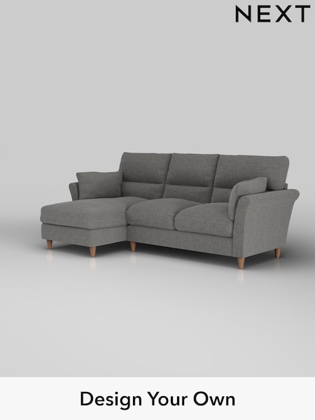 Chunky Texture/Dark Grey Hartley Highback Relaxed Sit (H34801) | £1,950