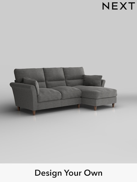 Chunky Texture/Dark Grey Hartley Highback Relaxed Sit (H34801) | £1,950