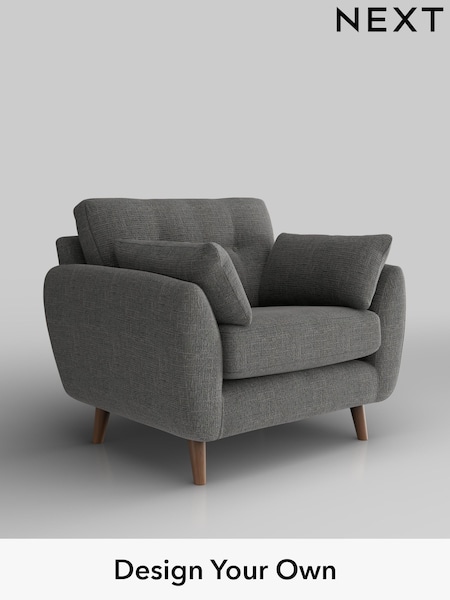 Chunky Texture/Dark Grey Wilson Buttoned Back (H34804) | £699
