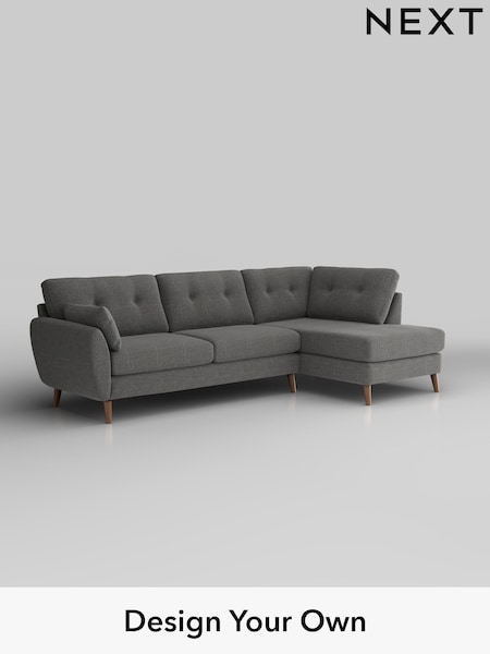 Chunky Texture/Dark Grey Wilson Buttoned Back (H34804) | £1,775