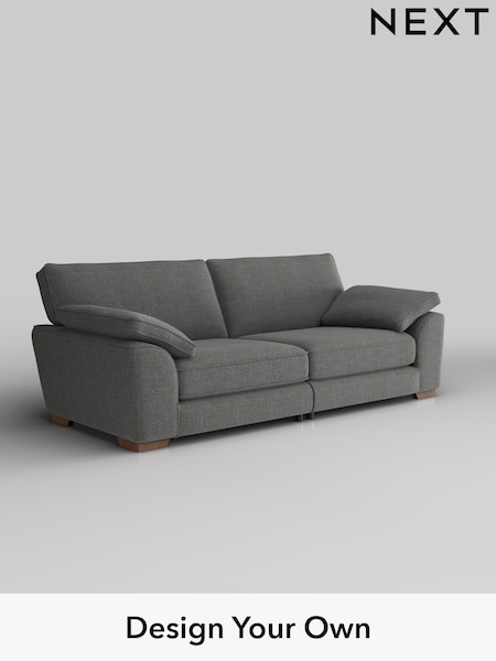 Chunky Texture/Dark Grey Stamford Grand Relaxed Sit (H34805) | £1,799