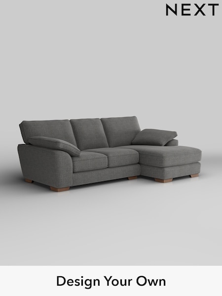 Chunky Texture/Dark Grey Stamford Grand Relaxed Sit (H34805) | £2,275