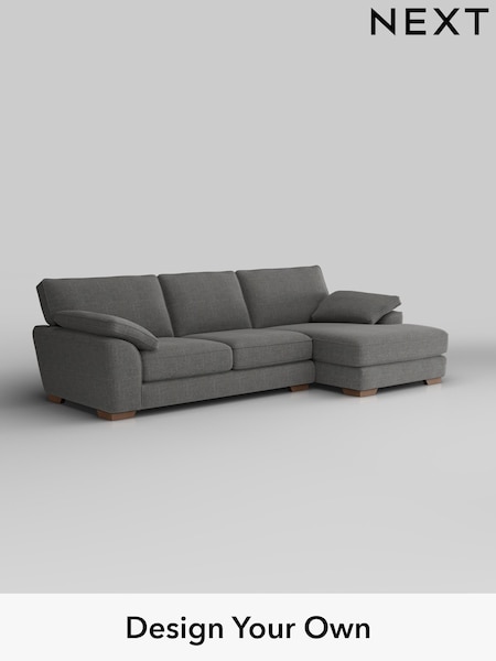Chunky Texture/Dark Grey Stamford Grand Relaxed Sit (H34805) | £2,550