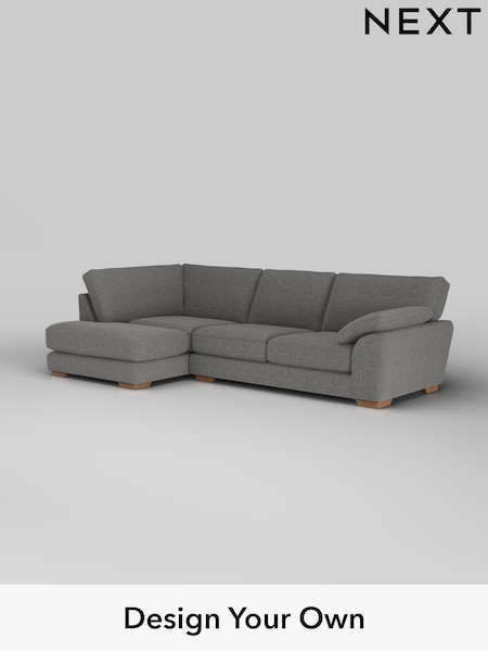 Chunky Texture/Dark Grey Stamford Grand Relaxed Sit (H34805) | £2,525