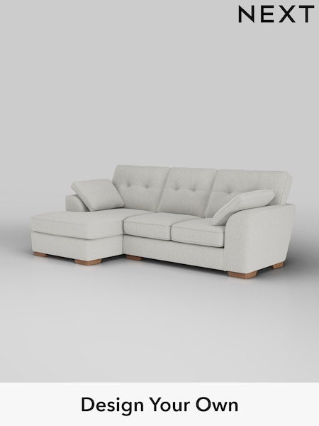 Chunky Texture/Dove Stamford Buttoned Back (H34810) | £1,875