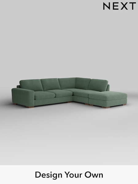 Chunky Texture/Mid Forest Green Houghton Deep Sit (H34820) | £2,599