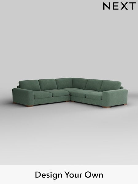 Chunky Texture/Mid Forest Green Houghton Deep Sit (H34820) | £2,875