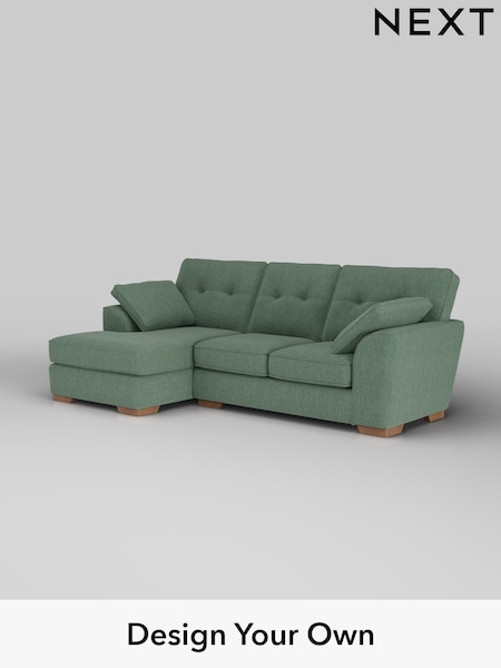 Chunky Texture/Mid Forest Green Stamford Buttoned Back (H34828) | £1,875