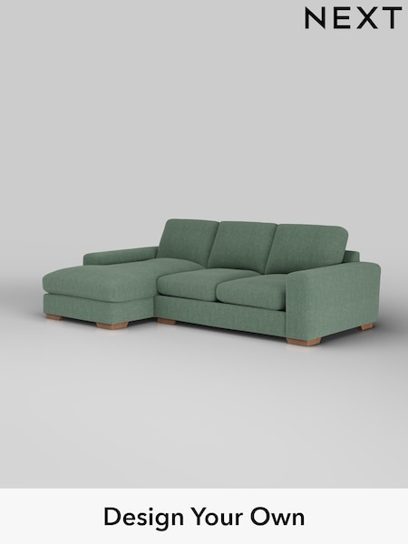 Chunky Texture/Mid Forest Green Houghton Deep Relaxed Sit (H34830) | £2,125