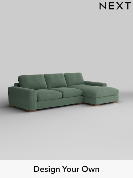 Chunky Texture/Mid Forest Green Houghton Deep Relaxed Sit (H34830) | £2,325