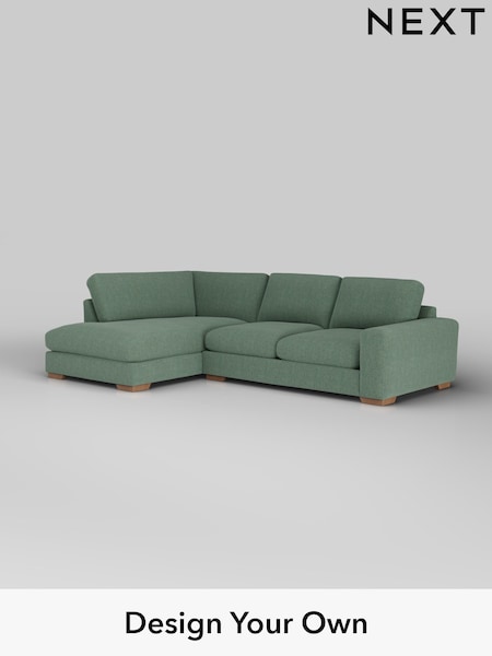 Chunky Texture/Mid Forest Green Houghton Deep Relaxed Sit (H34830) | £2,250