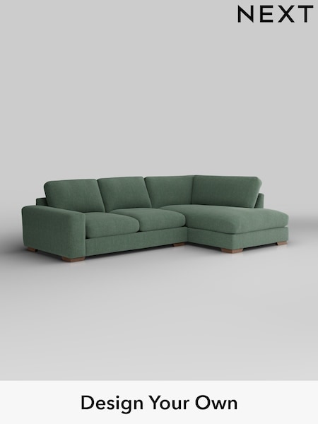 Chunky Texture/Mid Forest Green Houghton Deep Relaxed Sit (H34830) | £2,250