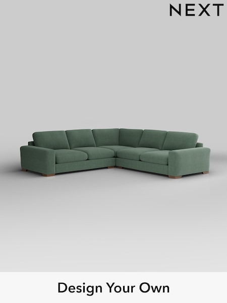 Chunky Texture/Mid Forest Green Houghton Deep Relaxed Sit (H34830) | £2,925