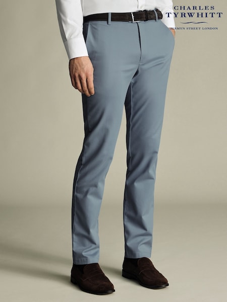 Charles Tyrwhitt Sky Blue Slim Fit Extra Slim Fit Updated Smart Casual Chino (H34856) | £90